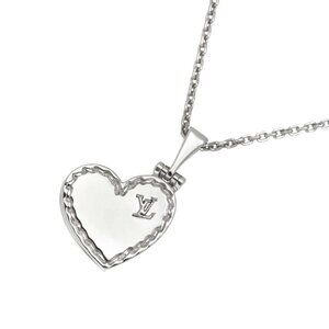 LOUIS VUITTON Pendentif Heart Necklace 18K WG 750 90287011